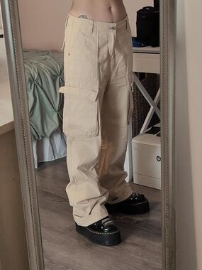 Bershka Low Rise Cargo Pants Y2K